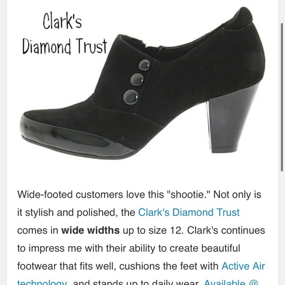 NWT Clarks artisan diamond trust booties in brown suede w-active air tech - Picture 9 of 9